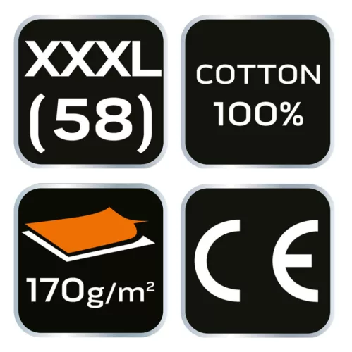 NEO TOOLS Flanel munkaing, tengerészkék-fekete, 100% pamut, XXXL 81-545-XXXL