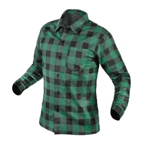   NEO TOOLS Flanel munkaing, zöld-fekete, 100% pamut, M 81-546-M
