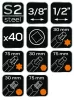 NEO TOOLS Csavarhúzó bitkészlet, hajtószárral 40db 25 év garanciával 06-107