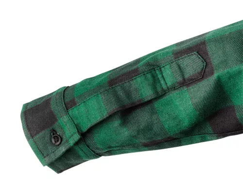NEO TOOLS Flanel munkaing, zöld-fekete, 100% pamut, XL 81-546-XL
