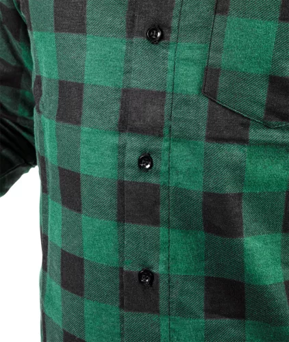 NEO TOOLS Flanel munkaing, zöld-fekete, 100% pamut, XXXL 81-546-XXXL