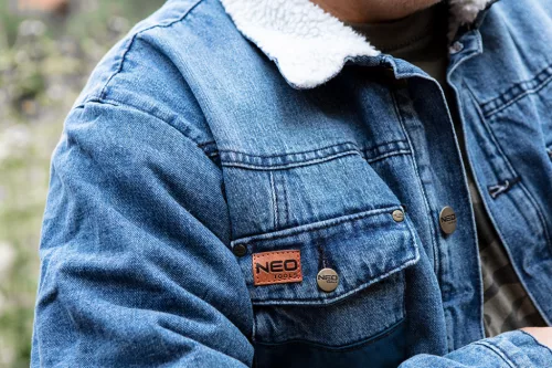 NEO TOOLS Farmer Munkavédelmi kabát, DENIM, béléssel, XXL 81-557-XXL