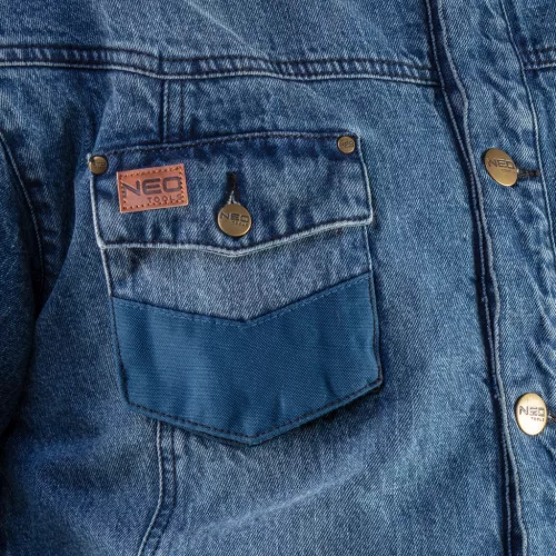 NEO TOOLS Farmer Munkavédelmi kabát, DENIM, béléssel, XXL 81-557-XXL
