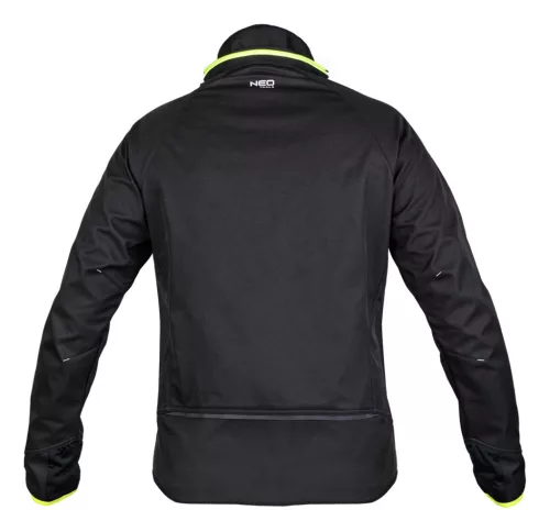 NEO TOOLS Softshell munkavédelmi kabát, fekete-sárga, S 81-562-S