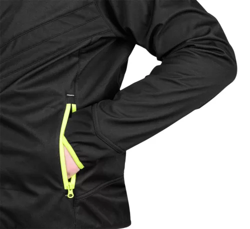 NEO TOOLS Softshell munkavédelmi kabát, fekete-sárga, S 81-562-S