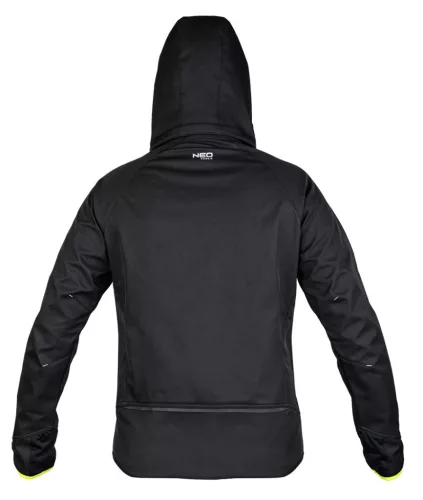 NEO TOOLS Softshell munkavédelmi kabát, fekete-sárga, XL 81-562-XL