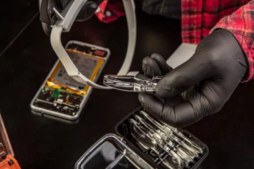 NEO TOOLS Fejpántos nagyító, 5 lencsével, LED-es világítással 06-130