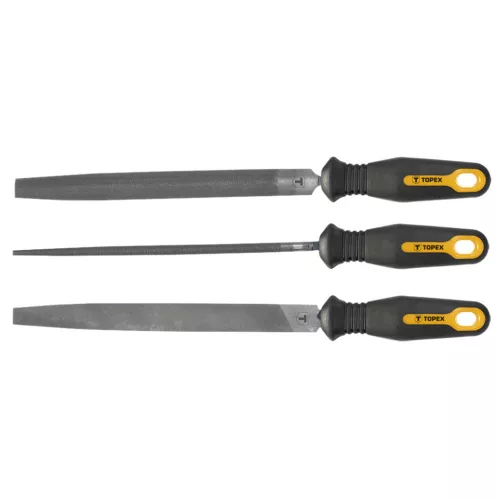 TOPEX Reszelő készlet 3db, (lapos, félkör, kör), 200mm 06A230