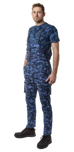NEO TOOLS Munkavédelmi póló, CAMO Navy, tengerészkék, terepmintás, 100% pamut, S 81-603-S