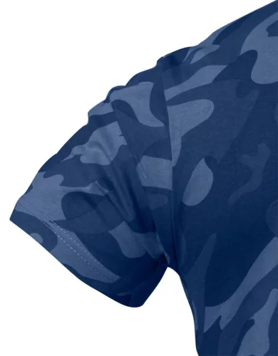 NEO TOOLS Munkavédelmi póló, CAMO Navy, tengerészkék, terepmintás, 100% pamut, XL 81-603-XL