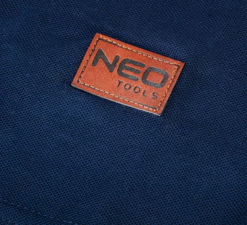 NEO TOOLS Munkavédelmi póló, galléros, kék, DENIM, 100% pamut, 200g/m2, M 81-606-M