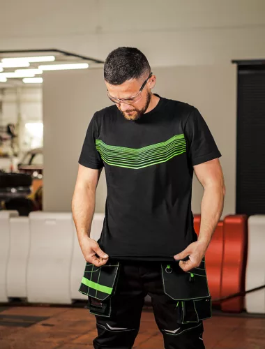 NEO TOOLS Munkavédelmi póló, Premium PRO, fekete, S 81-609-S