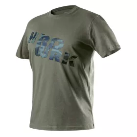   NEO TOOLS Munkavédelmi póló, CAMO, feliratos, olíva, 100% pamut, 180g/m2, L 81-612-L