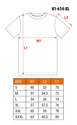 NEO TOOLS Munkavédelmi póló, Prémium, lélegző hálós panel, 92% Poliészter + 8% Spandex, 220 g/m2, XL 81-614-XL