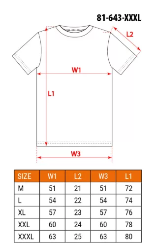 NEO TOOLS Munkavédelmi póló, MOTO EXPERT, 100% pamut, 180g/m2, XXXL 81-643-XXXL