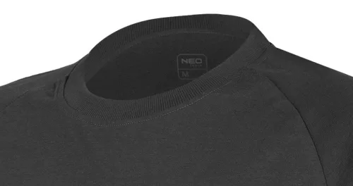 NEO TOOLS Munkavédelmi póló, OUTDOOR, hegyek, fekete, 100% pamut, 180g/m2, M 81-645-M