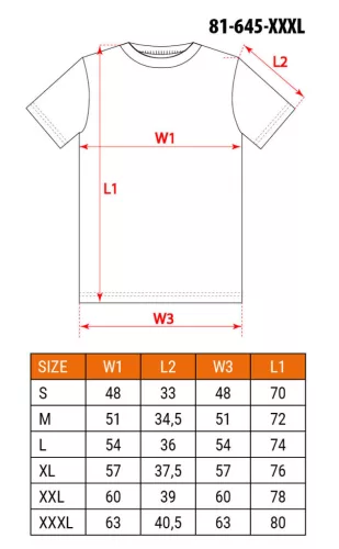 NEO TOOLS Munkavédelmi póló, OUTDOOR, hegyek, fekete, 100% pamut, 180g/m2, XXXL 81-645-XXXL
