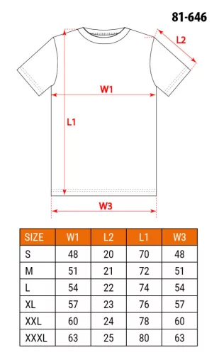 NEO TOOLS Munkavédelmi póló, fehér , Basic, 100% pamut, 180g/m2, XXXL  81-646-XXXL
