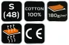 NEO TOOLS Munkavédelmi póló, piros, 100% pamut, 180g/m2, S 81-648-S