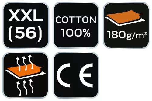 NEO TOOLS Munkavédelmi póló, piros, 100% pamut, 180g/m2, XXL 81-648-XXL