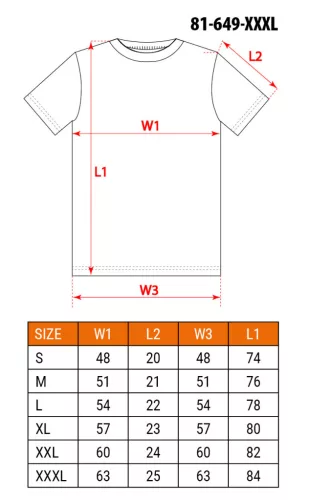 NEO TOOLS Munkavédelmi póló, sötétkék, NAVY, 100% pamut, 180g/m2, XXXL 81-649-XXXL