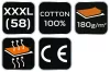NEO TOOLS Munkavédelmi póló, sötétkék, NAVY, 100% pamut, 180g/m2, XXXL 81-649-XXXL