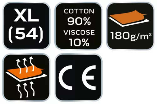 NEO TOOLS Munkavédelmi póló, hosszú ujjú, szürke, 90% pamut, XL 81-690-XL