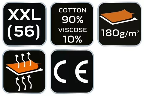 NEO TOOLS Munkavédelmi póló, hosszú ujjú, szürke, 90% pamut, XXL 81-690-XXL