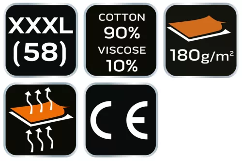 NEO TOOLS Munkavédelmi póló, hosszú ujjú, szürke, 90% pamut, XXXL 81-690-XXXL