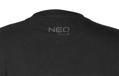 NEO TOOLS Munkavédelmi póló, hosszú ujjú, fekete, 100% pamut, L 81-691-L