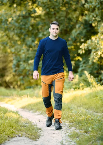 NEO TOOLS Munkavédelmi póló, hosszú ujjú, tengerészkék, 100% pamut, M 81-692-M