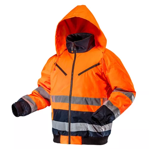 NEO TOOLS Láthatósági Munkavédelmi kabát, extrán szigetelt, narancssárga, XXL 81-711-XXL
