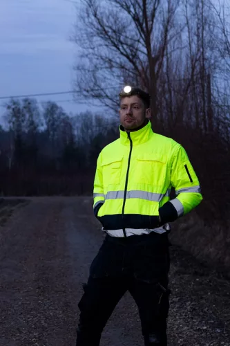 NEO TOOLS Láthatósági munkavédelmi kabát, szigetelt, sárga, 3 az 1-ben, XXXL 81-714-XXXL