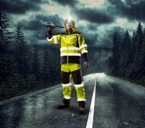 NEO TOOLS Láthatósági Munkavédelmi kabát, vízálló, sárga, XL 81-720-XL
