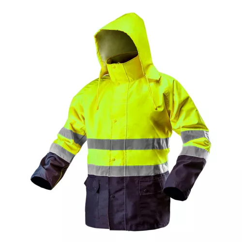 NEO TOOLS Láthatósági Munkavédelmi kabát, vízálló, sárga, XXL 81-720-XXL