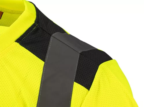 NEO TOOLS Láthatósági Munkavédelmi póló, sárga, sötét alsó résszel, L 81-730-L