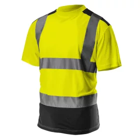   NEO TOOLS Láthatósági Munkavédelmi póló, sárga, sötét alsó résszel, S 81-730-S