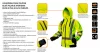 NEO TOOLS Láthatósági Munkavédelmi kabát, citromsárga, kapucnival, XL 81-745-XL