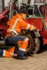 NEO TOOLS Láthatósági Munkavédelmi kabát, narancssárga, kapucnival, M 81-746-M