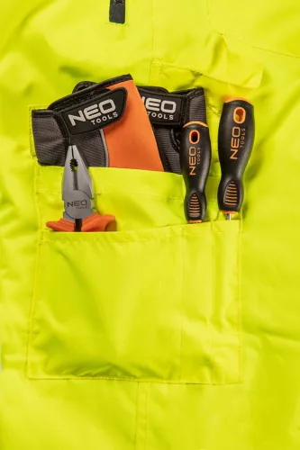 NEO TOOLS Láthatósági Softshell Munkásnadrág, citromsárga, XXL 81-760-XXL