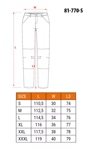 NEO TOOLS Láthatósági munkanadrág, vízálló, sárga, S 81-770-S