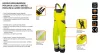 NEO TOOLS Láthatósági kantáros munkanadrág, lélegző, 240gsm, Polyester+pamut, sárga, S 81-777-S
