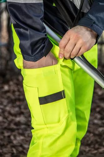 NEO TOOLS Láthatósági Munkásnadrág, VISIBILITY, 60% pamut, 40% polyester, 260 gsm, citromsárga, M 81-792-M