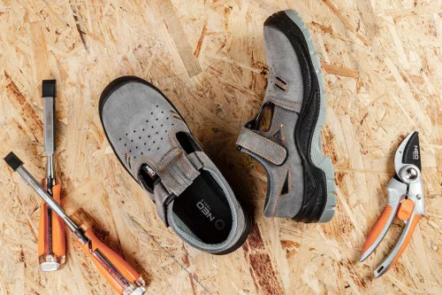 NEO TOOLS Munkavédelmi szandál, velúrbőr, S1 SRC, 41 82-080-41