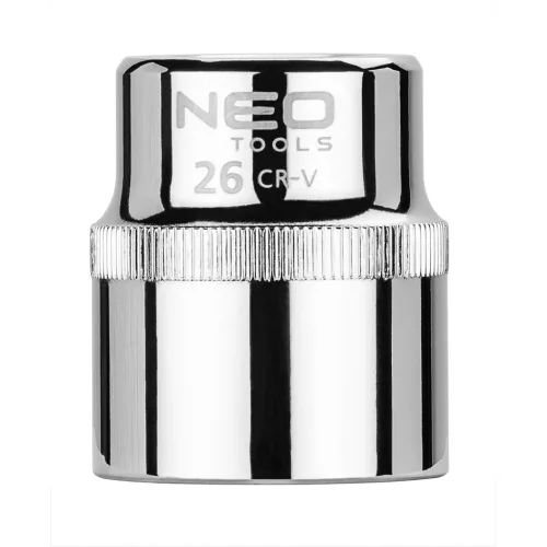 NEO TOOLS Dugókulcs 26mm, 1/2", 6 pontos, SUPERLOCK 25 év garanciával 08-026