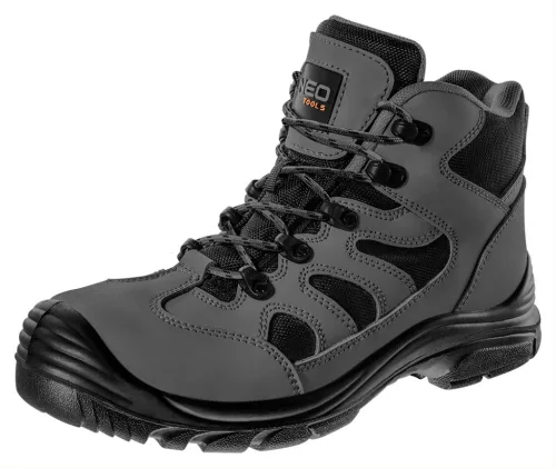 NEO TOOLS Munkavédelmi bakancs, S3 SRC, hasított bőr, fémmentes, 39 82-167-39