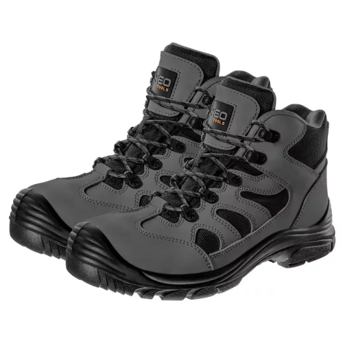 NEO TOOLS Munkavédelmi bakancs, S3 SRC, hasított bőr, fémmentes, 46 82-167-46