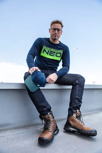 NEO TOOLS Munkavédelmi bakancs S3 SRC, hasított bőr, 42-es 82-170-42