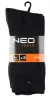 NEO TOOLS Munkavédelmi zokni, 3pár, hosszú, 70% pamut, 30% polyester, 43–46 82-361
