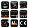 NEO TOOLS Munkacipő, O2 SRC, fémmentes, Nubuk bőr, 39 82-740-39